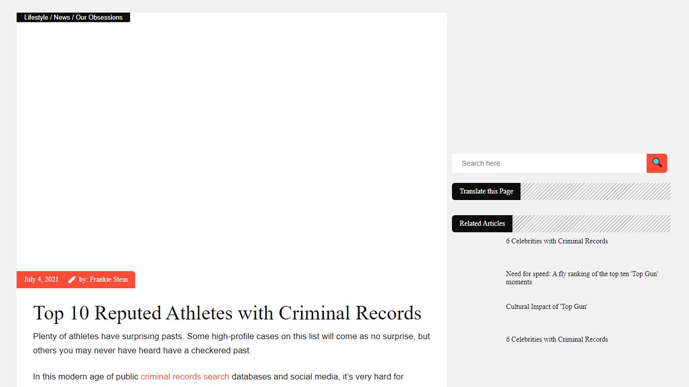 Top 10 Reputed Athletes with Criminal Records – Film Daily